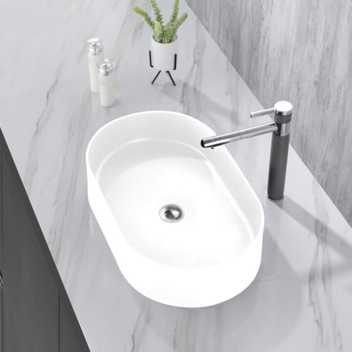 Luxury granite wash basin white