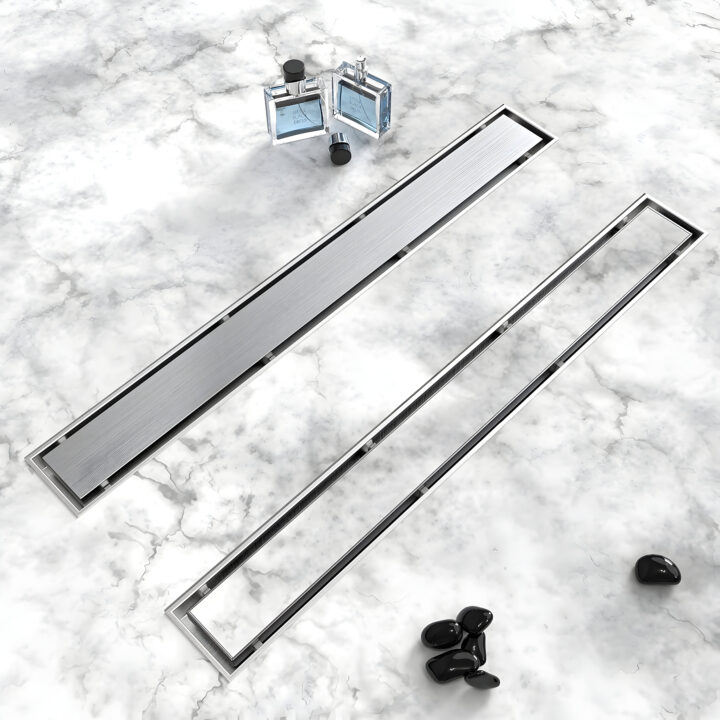 Stainless steel linear floor drainer