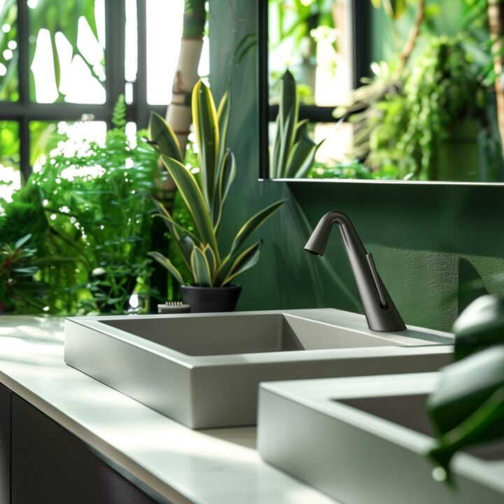 Counter top bathroom faucet