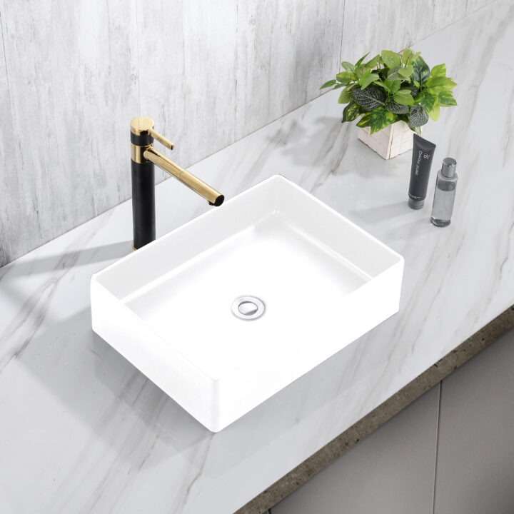 Modern granite wash basin white